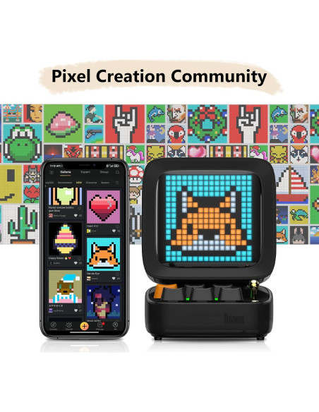 Divoom Ditoo Altavoz Bluetooth Retro 16x16 LED Negro