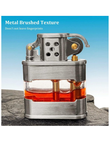 Encendedor Vintage Fralwo Plata Recargable Antiviento