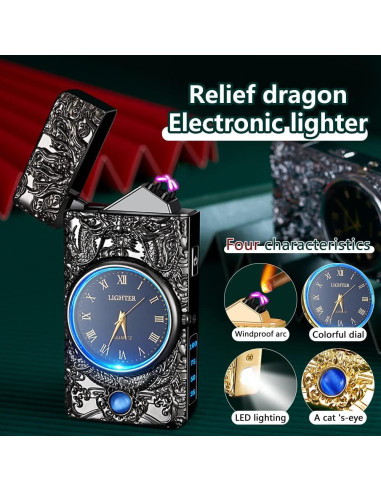Encendedor SKRFIRE Dragon Eléctrico USB con Luz LED