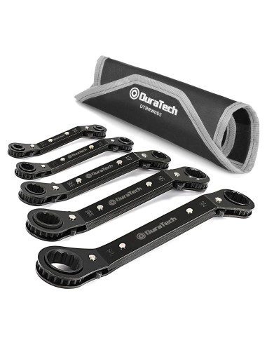 Juego de 5 Llaves de Carraca Reversibles DURATECH 1/4-2 pulgadas