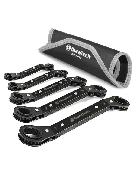 Juego de 5 Llaves de Carraca Reversibles DURATECH 1/4-2 pulgadas