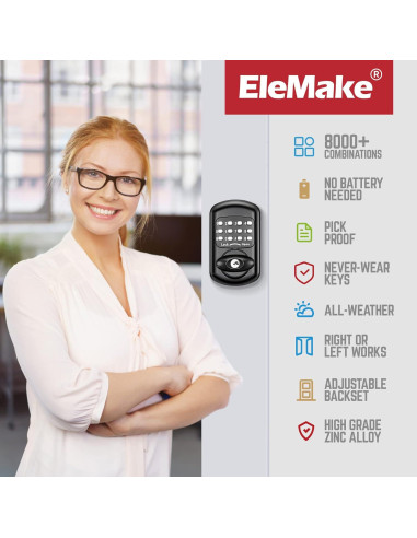 Cerradura de Puerta Digital STEINBRÜCKE MKD-001ZB-SK Sin Llave