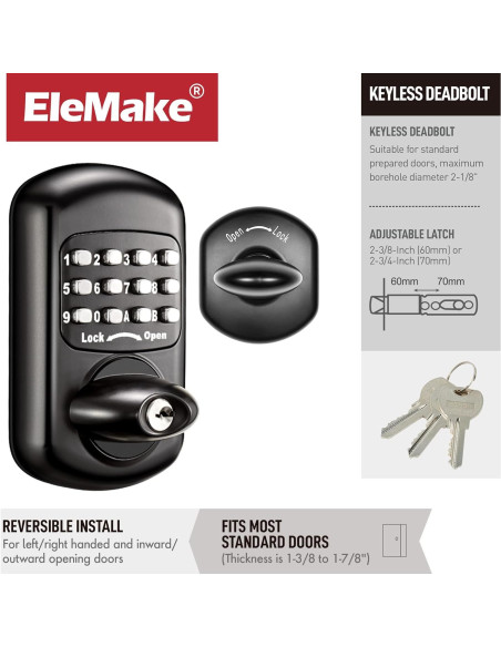 Cerradura de Puerta Digital STEINBRÜCKE MKD-001ZB-SK Sin Llave