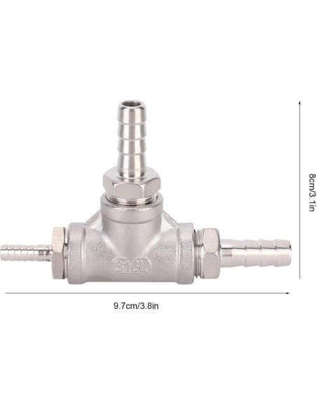 Kit de Aeración de Cerveza TOPINCN Acero Inoxidable 3.2 Micrones