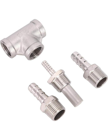 Kit de Aeración de Cerveza TOPINCN Acero Inoxidable 3.2 Micrones