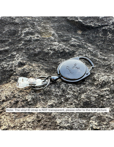 Llavero Retráctil de Metal QREEL con Clip y Mosquetón - Paquete de 2