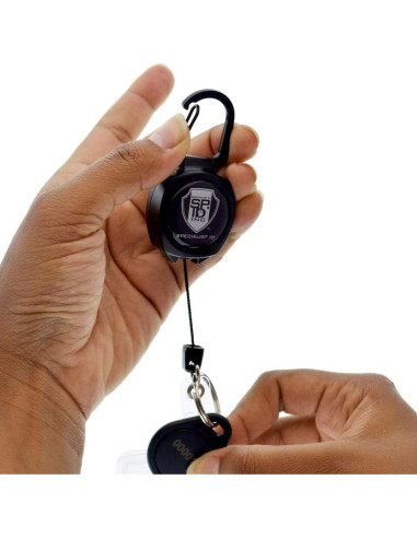 Carrete Retráctil Specialist ID - Paquete de 2 - Negro
