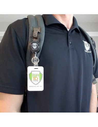 Carrete Retráctil Specialist ID - Paquete de 2 - Negro