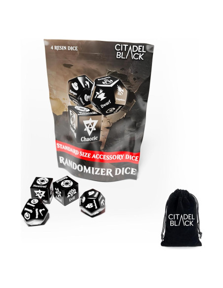 Juego de Dados Randomizador de Personajes Citadel Black D&D