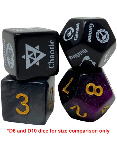 Juego de Dados Randomizador de Personajes Citadel Black D&D