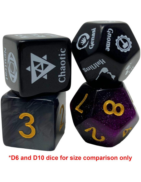 Juego de Dados Randomizador de Personajes Citadel Black D&D