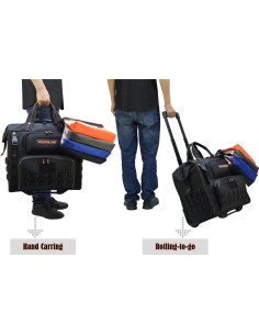 Bolsa de Herramientas Rodante WELKINLAND con 4 Bolsas Transparentes 2