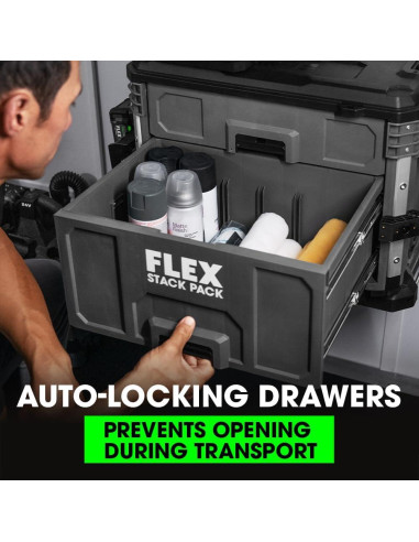 Caja de Herramientas FLEX 2 Cajones 31.75 kg Gris/Negro