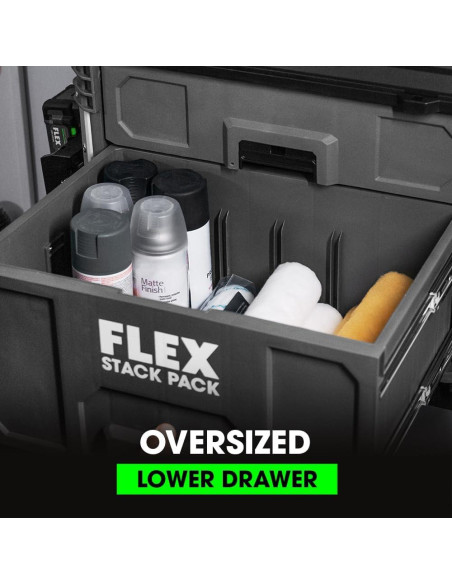 Caja de Herramientas FLEX 2 Cajones 31.75 kg Gris/Negro