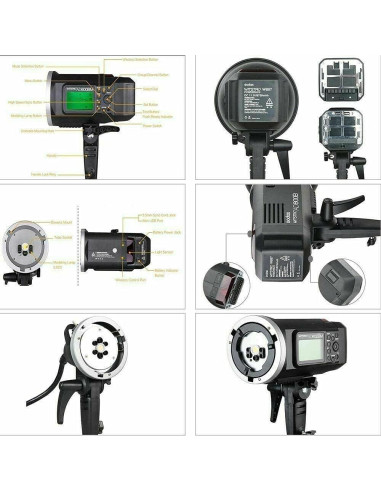 Flash Estroboscópico Godox AD600BM 600Ws con Bolsa