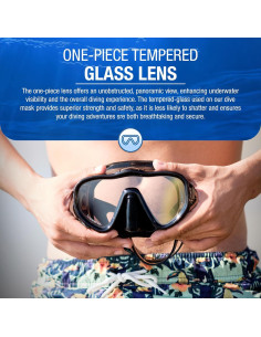 Máscara de Buceo Kraken Aquatics FBA_KA201-BK Antivaho 2