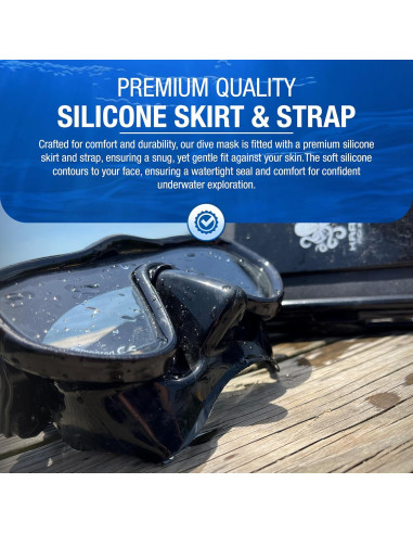 Máscara de Buceo Kraken Aquatics FBA_KA201-BK Antivaho