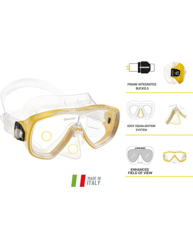 Máscara de Buceo Cressi Onda Azul Adulto Silicona