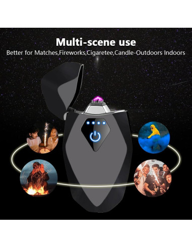 Encendedor de Arco Doble RSBYE Recargable USB A Prueba de Viento