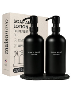 Juego de dispensadores de jabón MaisoNovo 2 piezas 500 ml