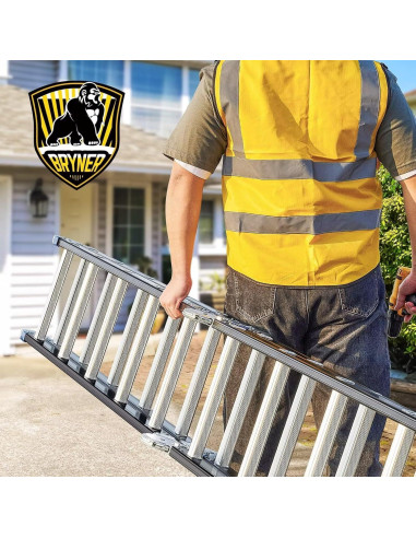 Escalera Plegable Bryner 7 en 1 Aluminio 5.97m 330kg
