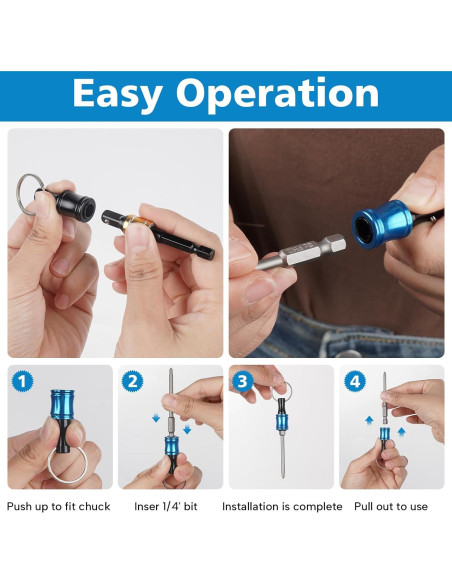 12 Piezas Soporte Punta Destornillador FACAINCXS 1/4" Hexagonal