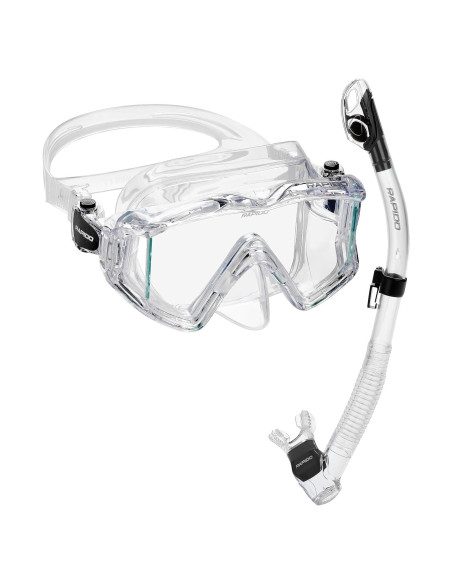 Máscara de Snorkel Phantom Aquatics 3 Lentes Panorámica