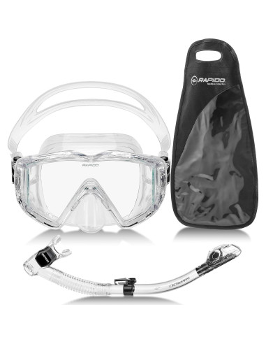 Máscara de Snorkel Phantom Aquatics 3 Lentes Panorámica