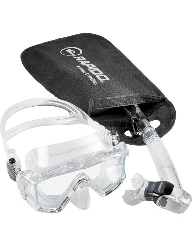 Máscara de Snorkel Phantom Aquatics 3 Lentes Panorámica