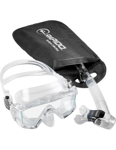 Máscara de Snorkel Phantom Aquatics 3 Lentes Panorámica