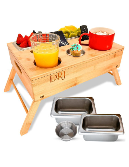 Bandeja Multifuncional DRJlegacy para Sofá con Soporte para Tazas