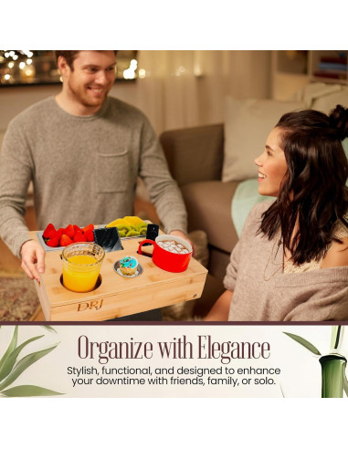 Bandeja Multifuncional DRJlegacy para Sofá con Soporte para Tazas