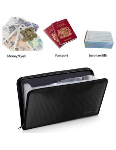 Carpeta Expansible Ignífuga ENGPOW A5 13 Bolsillos Negra 2