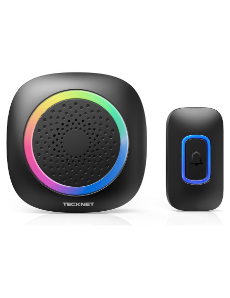 Timbre Inalámbrico TECKNET WD995 con Luz RGB y 60 Melodías