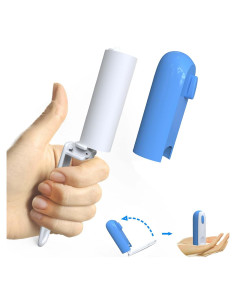 Rodillo de Pelusa Portátil ROCKYGFI Azul - 120 Hojas Reemplazables