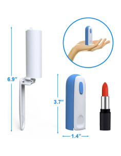Rodillo de Pelusa Portátil ROCKYGFI Azul - 120 Hojas Reemplazables 2
