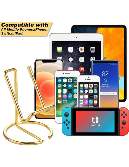 Soporte de Escritorio para Teléfono Móvil RXU Dorado Soporte de Escritorio para Teléfono Móvil RXU Dorado