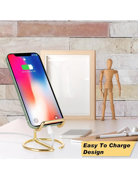Soporte de Escritorio para Teléfono Móvil RXU Dorado Soporte de Escritorio para Teléfono Móvil RXU Dorado