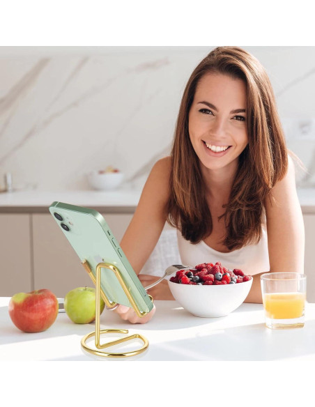 Soporte de Escritorio para Teléfono Móvil RXU Dorado Soporte de Escritorio para Teléfono Móvil RXU Dorado