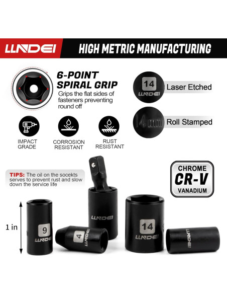 Juego de Llaves de Carraca Mini LLNDEI 48 Piezas 1/4"