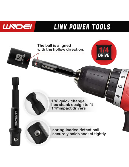 Juego de Llaves de Carraca Mini LLNDEI 48 Piezas 1/4"