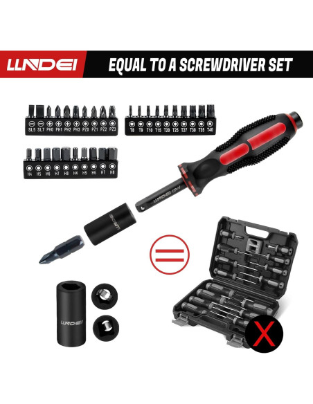 Juego de Llaves de Carraca Mini LLNDEI 48 Piezas 1/4"