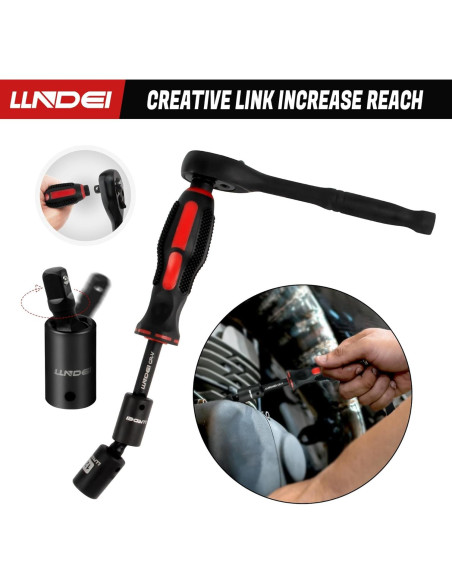 Juego de Llaves de Carraca Mini LLNDEI 48 Piezas 1/4"