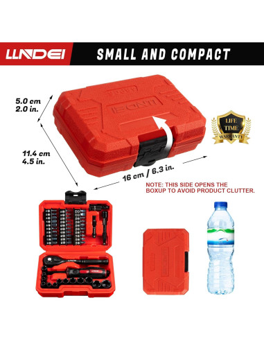 Juego de Llaves de Carraca Mini LLNDEI 48 Piezas 1/4"