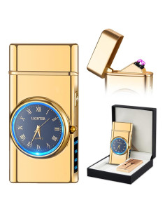 Encendedor Eléctrico SKRFIRE Doble Arco Recargable Oro