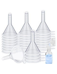 100 Mini Embudos de Plástico Hoolerry para Llenar Botellas