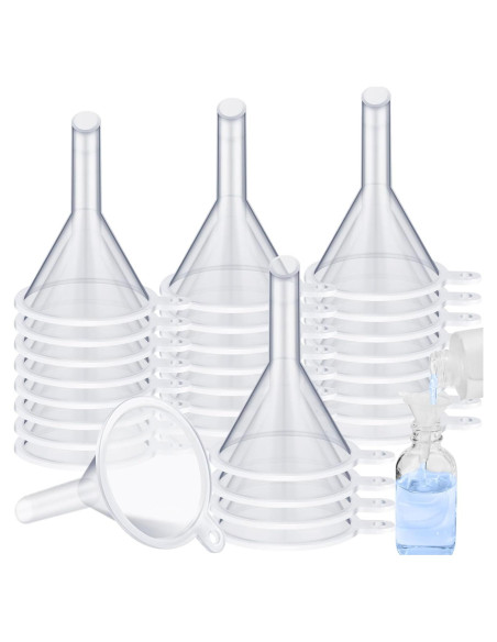 100 Mini Embudos de Plástico Hoolerry para Llenar Botellas