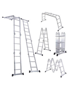 Escalera de Aluminio Comie 12.5 ft Multiusos 330 lb