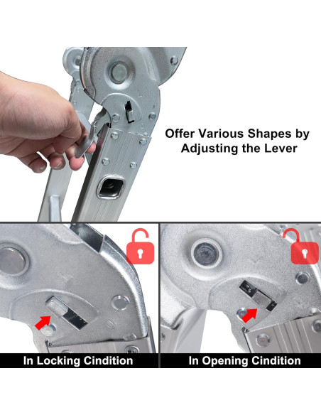 Escalera de Aluminio Comie 12.5 ft Multiusos 330 lb
