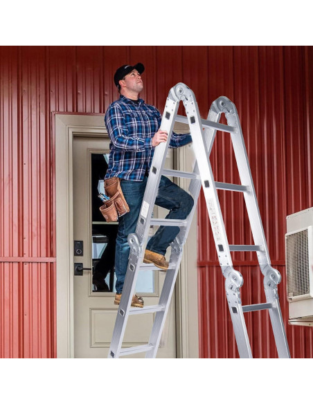 Escalera de Aluminio Comie 12.5 ft Multiusos 330 lb